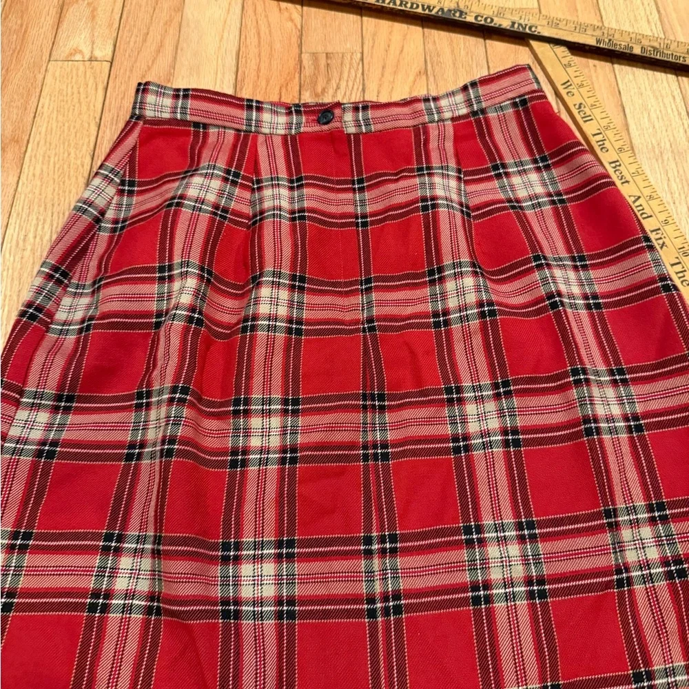 Red Plaid Tartan lined Women's Skirt scottish